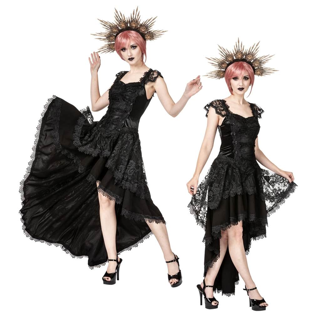 Sinister - 1310 Lange jurk - Zwart